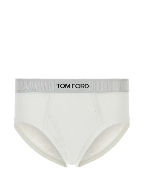 TOM FORD logo-waistband briefs White T4LC12270