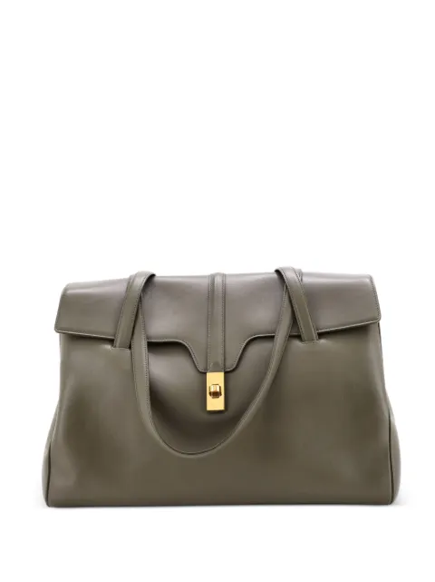 Celine Pre-Owned Soft 16 Bag Smooth Calfskin Large shoulder bag Green OQ1JR61N1KGK4U8H