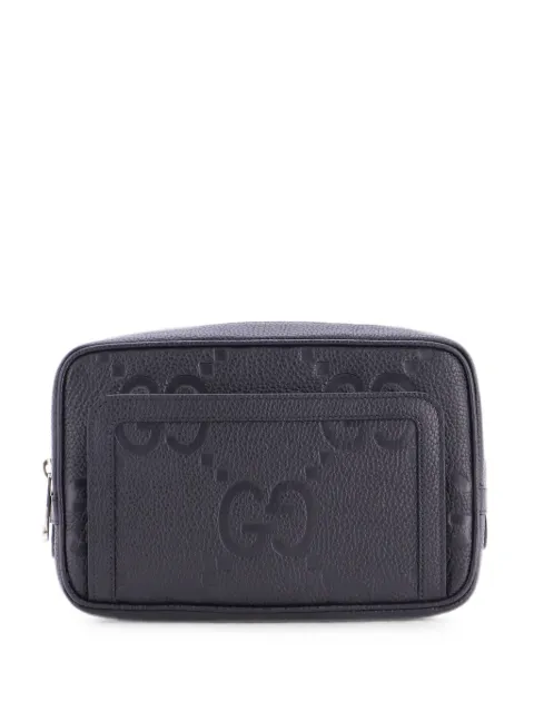 Gucci Pre-Owned Jumbo GG Embossed Leather Small belt bag Black IL55GGWR0N4YUJKG