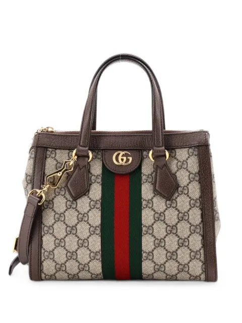 Gucci Pre-Owned Ophidia Top Handle GG Coated Canvas Small tote bag Brown HUH3V0PR0W4C1U3N
