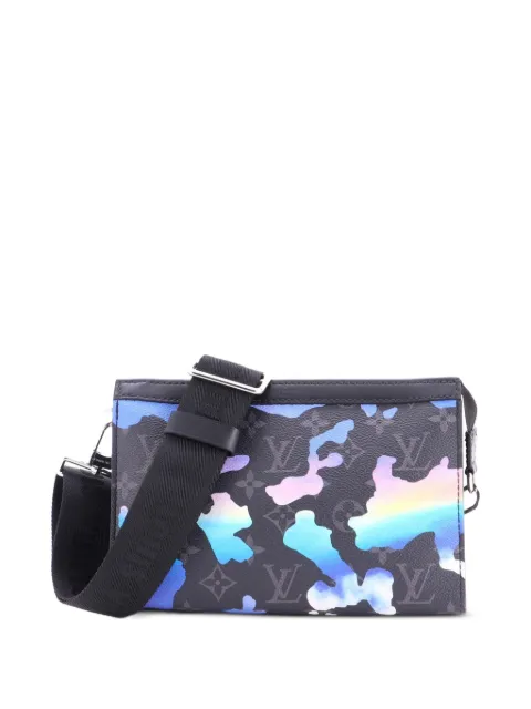 Louis Vuitton Pre-Owned Gaston Wearable Wallet Sunrise Monogram Eclipse Canvas crossbody bag Black QI4WRTCTJA19BWMV
