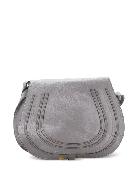 Chloé Pre-Owned Marcie Leather Medium crossbody bag Grey 5A6T9EKMIEWGIQX1