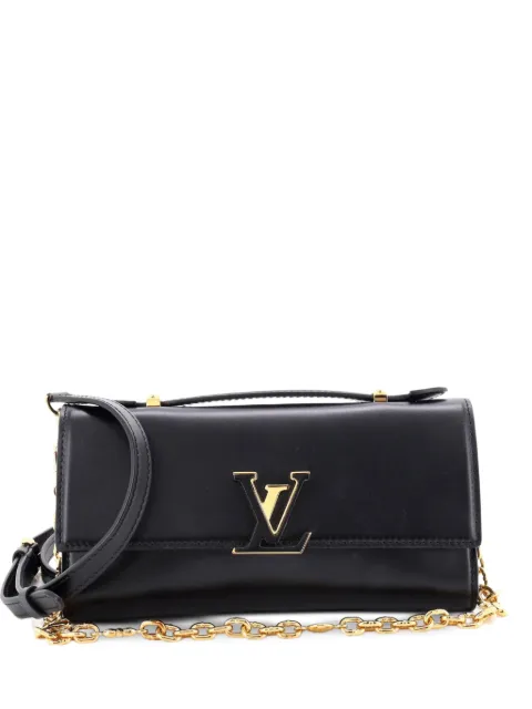 Louis Vuitton Pre-Owned Wallet on Chain Capucines Leather clutch bag Black 3DJ7YXJIBJ7P8RRF