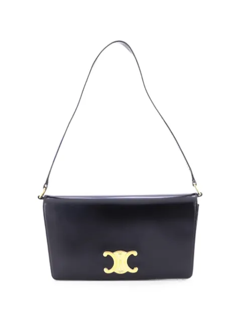 Celine Pre-Owned Trapeze Triomphe Smooth Calfskin shoulder bag Black 1FIMZ2OU3NYLE0AO