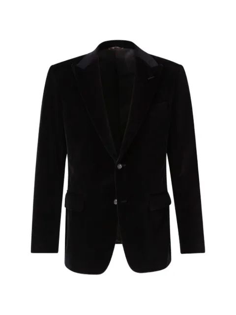 Canali velvet peak-lapel jacket Black L12286REGUL