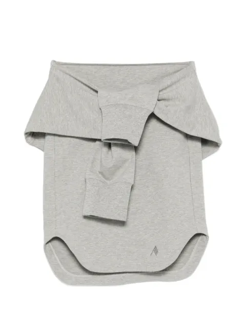 The Attico logo-embroidered sweater-tie mini skirt Grey 261WCR00161JJF006AA