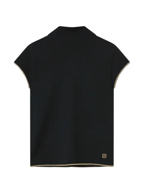 MOMONÌ Kame garment-dyed sleeveless jumper Black 266MMOKN01426670MO