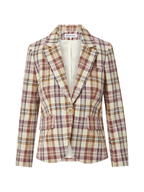Veronica Beard Tyra plaid dickey blazer Neutrals 2605PL10810556
