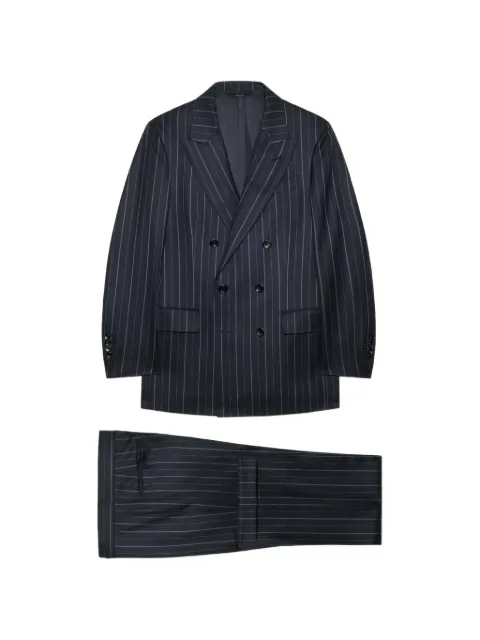 TOM FORD pinstripe-pattern double-breasted suit Blue 2LNP01W0153