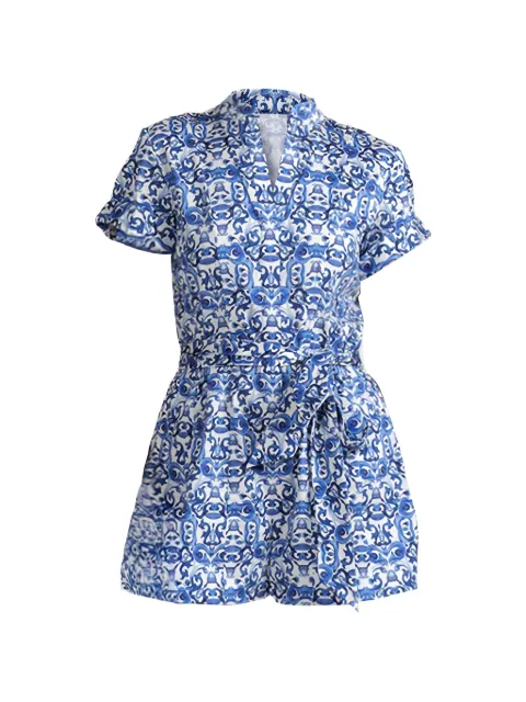 alice + olivia Lucy patterned playsuit Blue CC605P34802