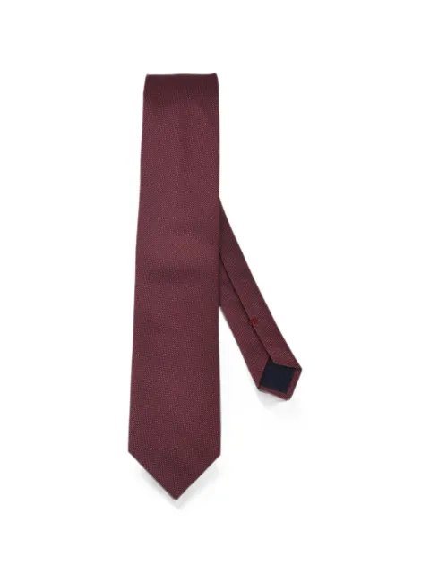 Corneliani micro-patterned silk tie Red 27U3022720302