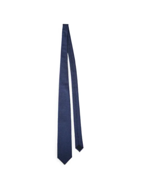 Corneliani geometric-print silk tie Blue 27U3022720306