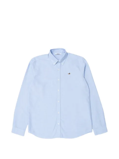 Dean Edmonds embroidered button-down shirt Blue 3261001500PLAINLIGHTBLUE