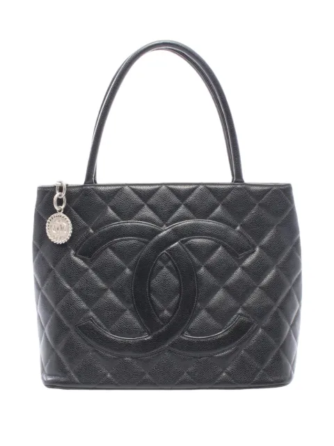 CHANEL Pre-Owned 1997-1999 Caviar Medallion tote bag Black 85XVNZTL3IWLPZU2