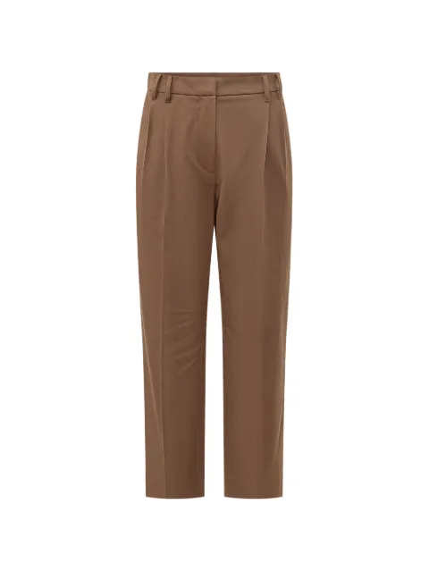 Brunello Cucinelli pleated tapered trousers Brown MA126P8308C832