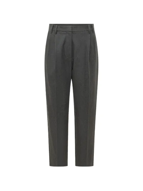 Brunello Cucinelli pleated tapered trousers Grey MA126P8308C009