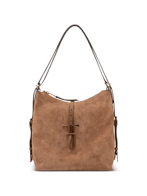 Tod's T Timeless small suede shoulder bag Brown XBWTSEW0200P3A