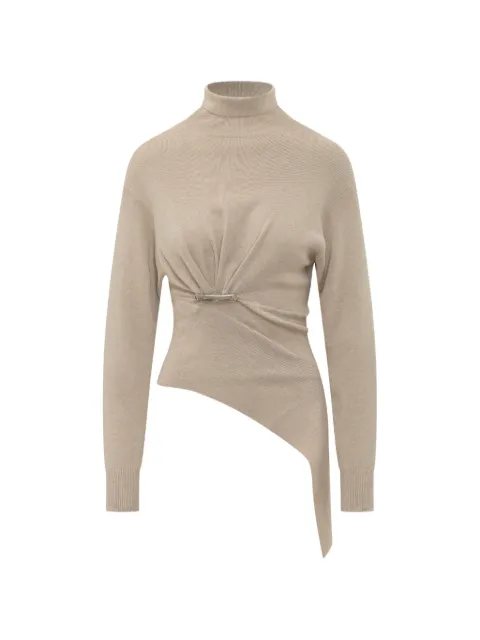 Lanvin safety-pin draped sweater Neutrals RWPO0004K065H25