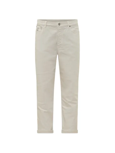 Brunello Cucinelli logo-patch trousers Neutrals M277PO2090C7007