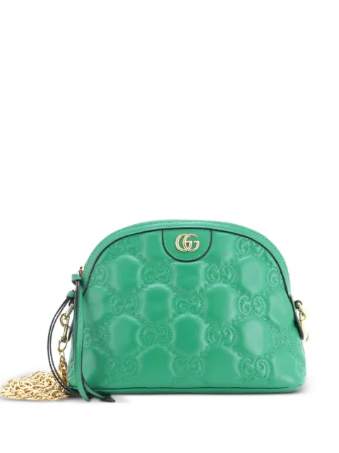 Gucci Pre-Owned Dome Chain Zip GG Matelasse Leather Small shoulder bag Green SZ28WTCUTGYD77MQ