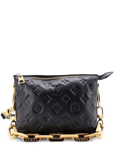 Louis Vuitton Pre-Owned Coussin Bag Monogram Embossed Lambskin BB crossbody bag Black 22DW2HRZ6G10GVPS