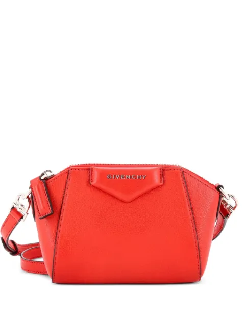 Givenchy Pre-Owned Antigona Leather Nano crossbody bag Red MWO967169K5CCJ3N