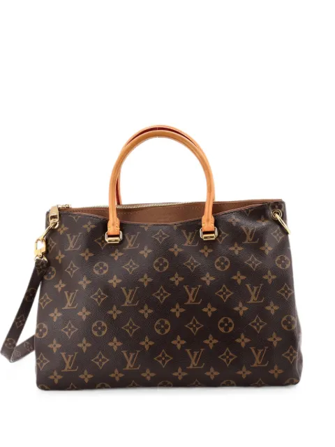 Louis Vuitton Pre-Owned Pallas Tote Monogram Canvas with Leather shoulder bag Brown S8O0TPSOG9YKX01V