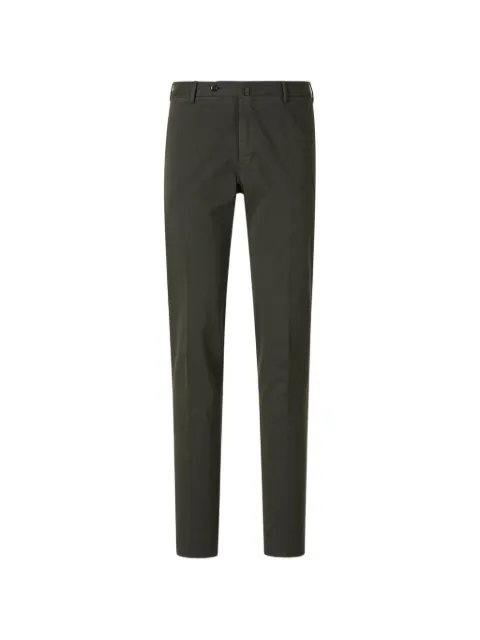 PT Torino logo-plaque slim-fit trousers Green CO0VT01Z00CL1NK31