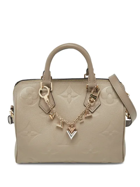 Louis Vuitton Pre-Owned Speedy Bandoulière monogram empreinte tote bag Neutrals 1184165