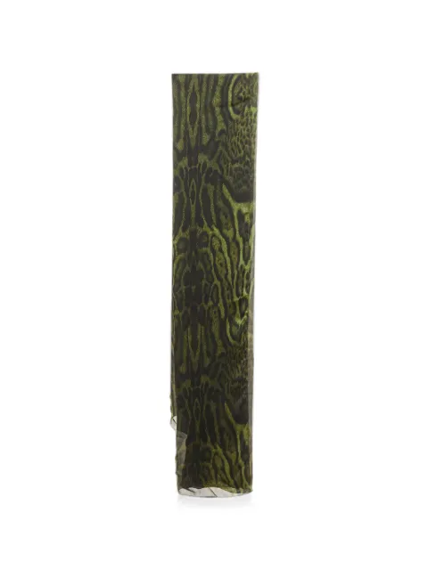 Roberto Cavalli Vintage snakeskin-print silk scarf Green 1369107
