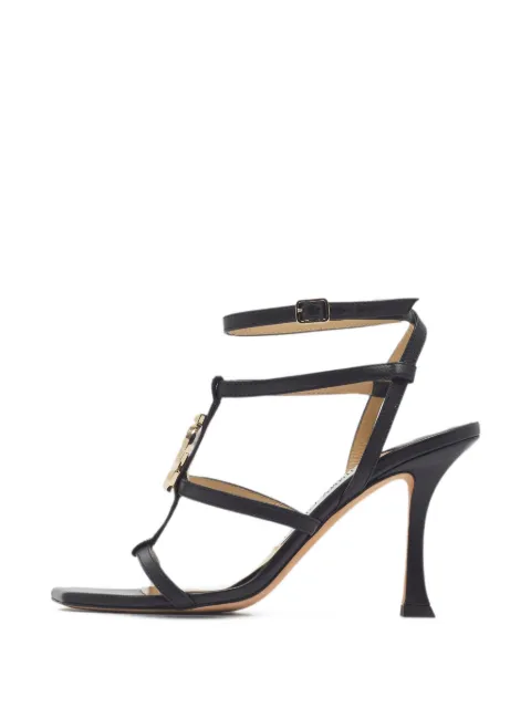 Jimmy Choo Pre-Owned JC 90 leather heeled sandals Black 1370561
