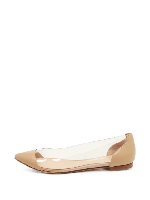 Gianvito Rossi Plexi transparent ballet flats White 1366790