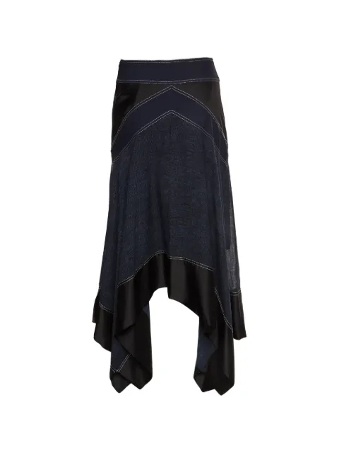 DVF Diane von Furstenberg asymmetric crepe midi skirt Blue 1369241