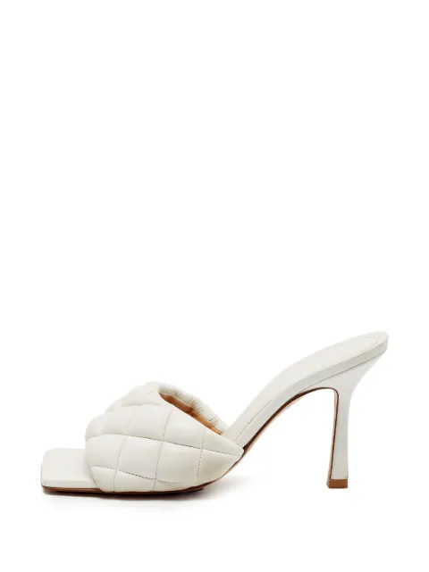 Bottega Veneta Pre-Owned Lido quilted heeled sandals White 1376952