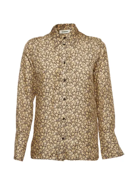 SANDRO floral-print shirt Black 1373327