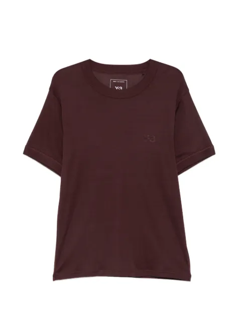 Y-3 logo-print slim-fit T-shirt Red KX3755