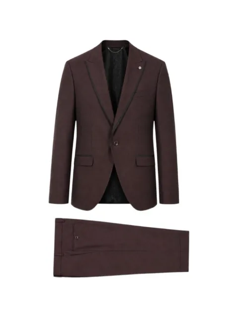 ROBERTO VINCENTI textured single-breasted suit Purple K49401500BURDEOS