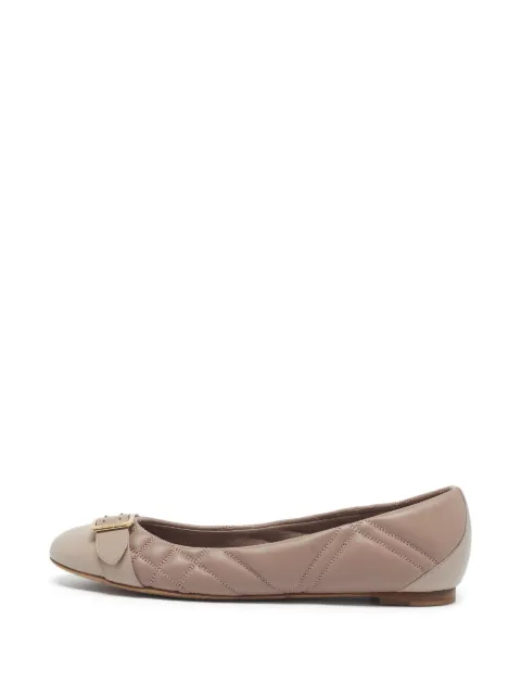 Burberry Pre-Owned quilted buckle ballet flats Neutrals 1371147