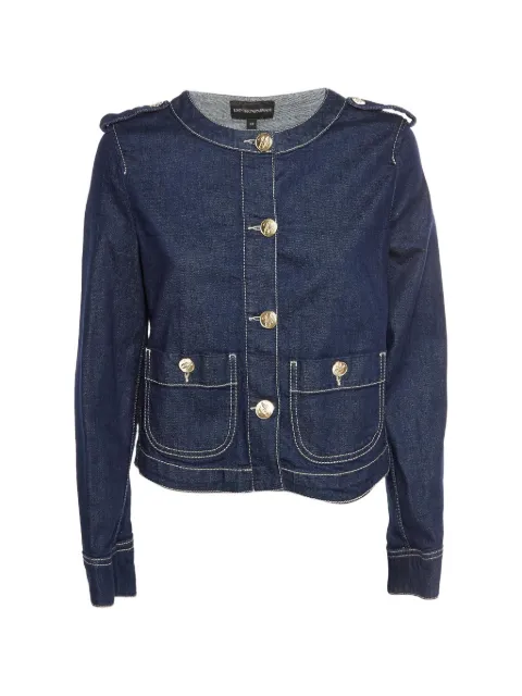 Emporio Armani Pre-Owned button-up denim jacket Blue 1370722
