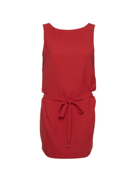 Moschino Pre-Owned belted crepe mini dress Red 1375387