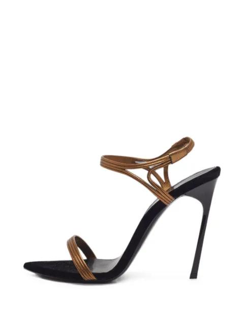 Saint Laurent Pre-Owned Talitha ankle-strap sandals Gold 1376947