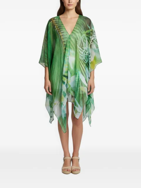 Lotta Stensson tropical-print kaftan Green 1366801