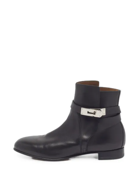 Hermès Pre-Owned Neo leather ankle boots Black 1373178