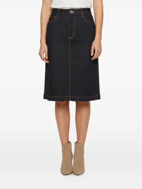 Dolce & Gabbana Pre-Owned logo-patch skirt Blue 1377194