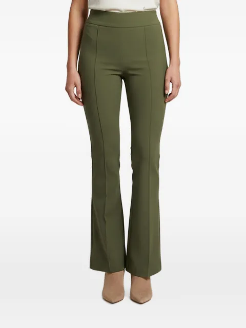 Elisabetta Franchi flared crepe trousers Green 1377191