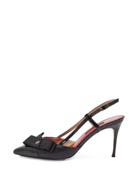 Carolina Herrera Vintage bow detail slingback pumps Black 1372476