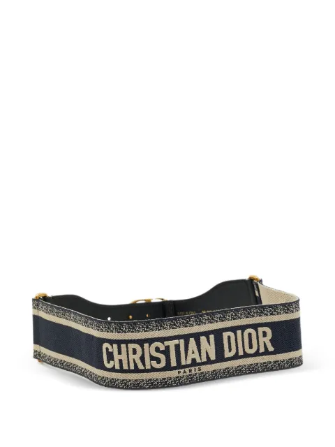 Christian Dior Pre-Owned 2021 logo-buckle belt Blue 1374837