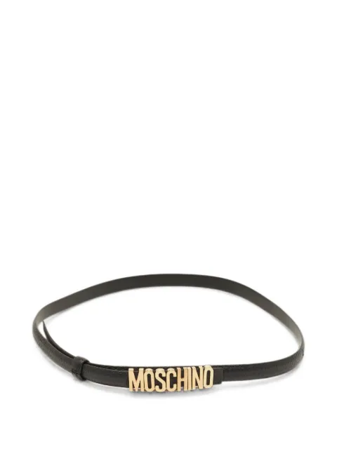 Moschino Pre-Owned logo leather belt Black 1373907