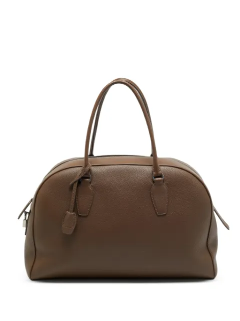 The Row Pre-Owned India grained-leather tote bag Brown 1371267