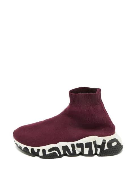 Balenciaga Pre-Owned Speed Trainer graffiti-print sneakers Red 1374951